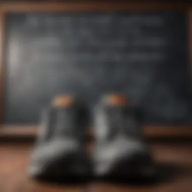 Inspirational Words for Your Running Journey Motivational quote on a chalkboard with running shoes