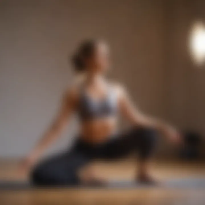 An individual practicing a gentle yoga pose to enhance flexibility