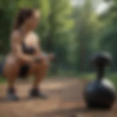 Weights integrated into outdoor fitness routine