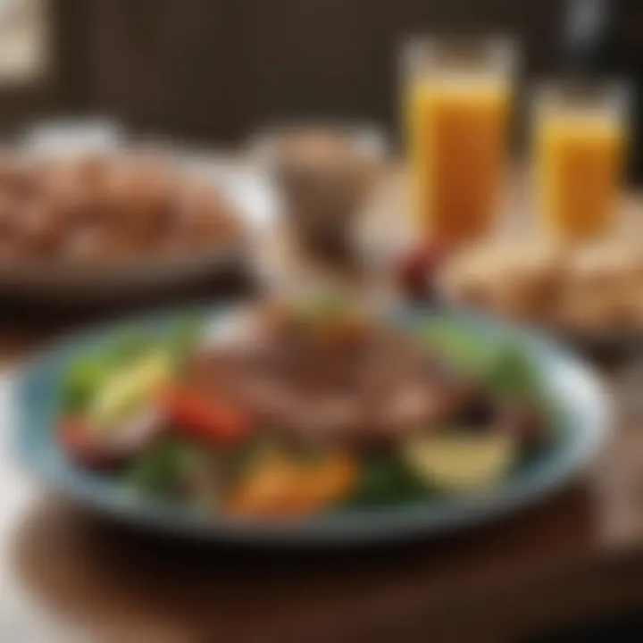 Balanced meal portioned on a plate