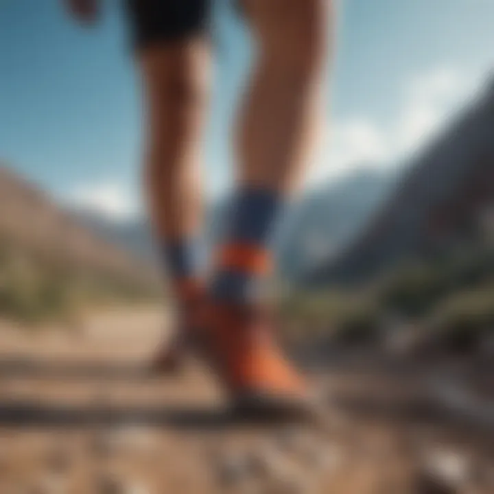 Lifestyle imagery showcasing active individuals wearing cooling socks