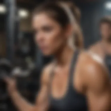 A group of candidates engaging in high-intensity strength training