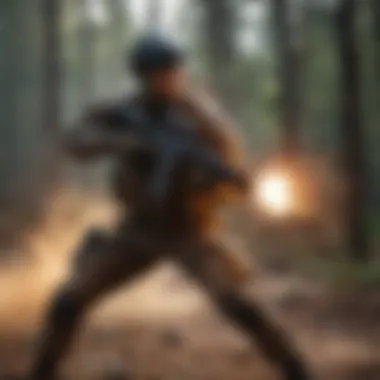 Tactical Maneuvers Under Pressure A candidate practicing tactical maneuvers in a training environment
