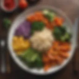 A vibrant plate filled with colorful vegetables and lean protein