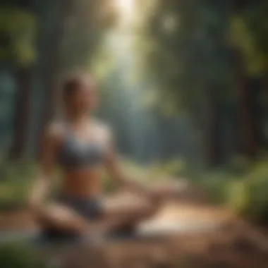 A serene outdoor setting showcasing yoga and meditation for stress reduction.