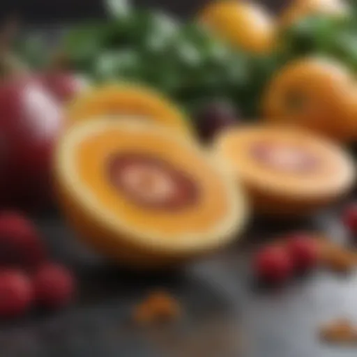 An array of vibrant fruits and vegetables supporting immune health