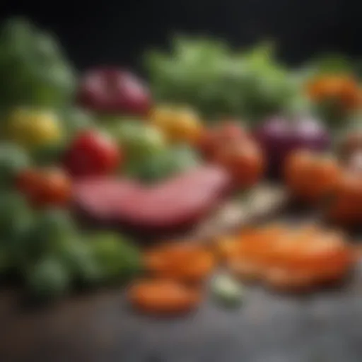 Colorful array of fresh vegetables