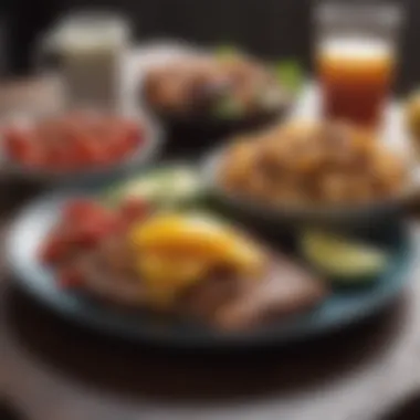 Portion Control and Nutritional Balance Healthy portioned meal on a plate