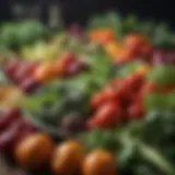 Fresh and colorful vegetables and fruits for a healthy diet