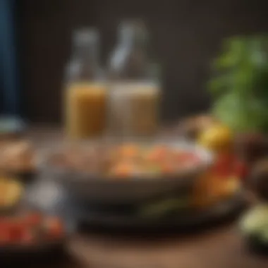 Nutritional Balance for Health Nutritional balance plate showcasing diverse food groups for optimal health