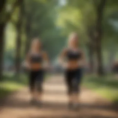 Community Engagement in Physical Activity Dynamic group workout session in a park