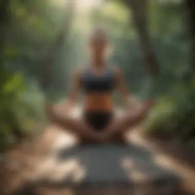 Yoga for Core Engagement A serene outdoor environment for yoga focused on core engagement.
