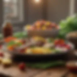 Nutrient-rich meal showcasing colorful vegetables and lean proteins