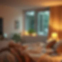 A serene bedroom environment promoting relaxation for itchy feet relief