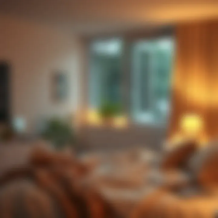 A serene bedroom environment promoting relaxation for itchy feet relief