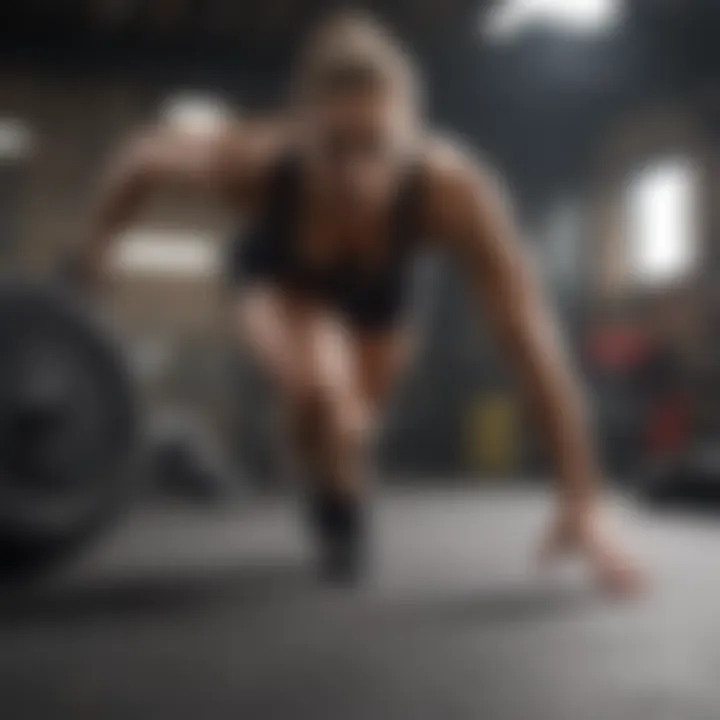A person engaging in a strength training exercise targeting the back