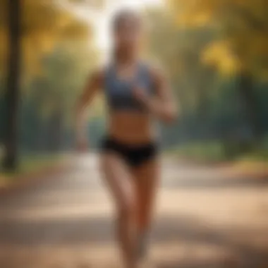 Engaging in Physical Activity A serene outdoor setting for a vigorous workout session