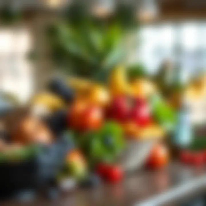 A vibrant array of fresh fruits and vegetables symbolizing health.