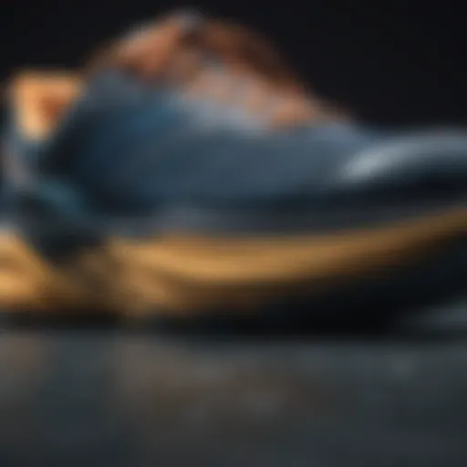 Close-up view of Hoka footwear showcasing wide toe box design