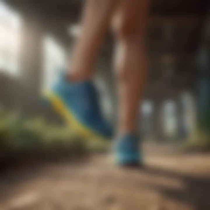 Runner demonstrating the comfort of Hoka shoes during a workout