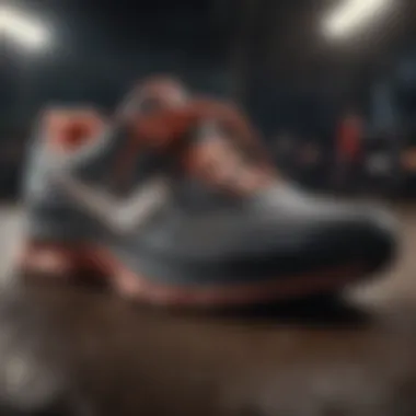Close-up view of running shoes highlighting their performance features
