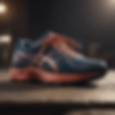 Running Shoes in Athletic Action Running shoes in an athletic setting, showcasing their use in action