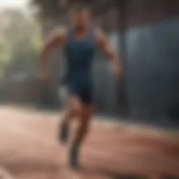 Dynamic sprinting drill showcasing athlete's form