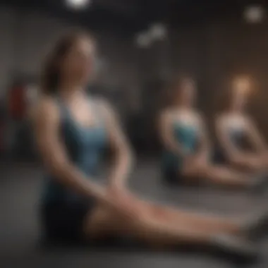 Group exercise class focusing on warmup routines