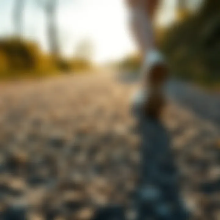 Every Step Counts: The Journey of Wellness Footsteps on a gravel trail signifying progress