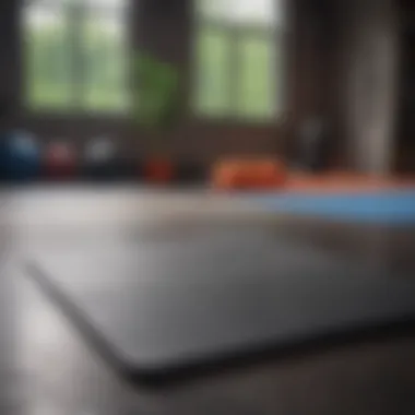 Diverse Selection of Exercise Mats in a Gym Variety of exercise mats in a well-organized gym setup.