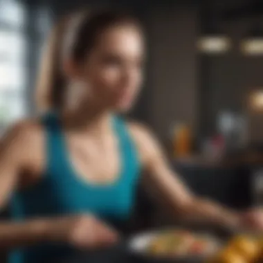 Dynamic workout session showcasing the synergy of exercise and nutrition