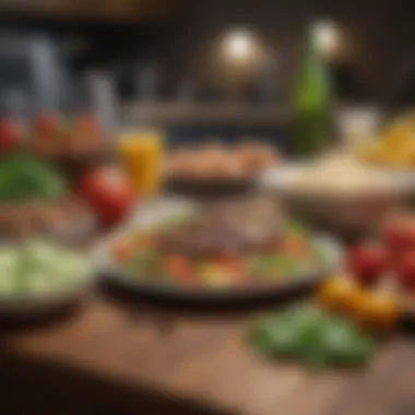 A colorful and nutritious meal preparation symbolizing balanced diet