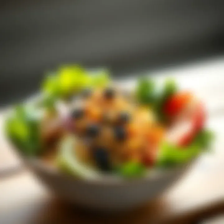 Nutrient-dense bowl featuring grains and vegetables