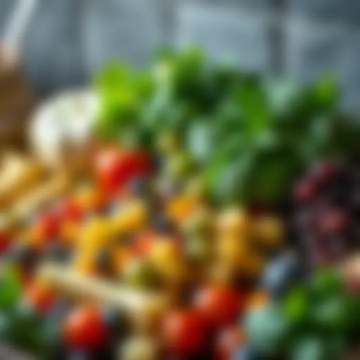 Colorful assortment of plant-based ingredients