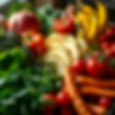 Sustainable eating with an array of fresh produce