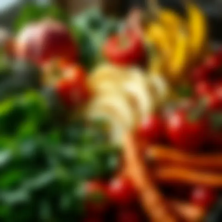 Sustainable eating with an array of fresh produce