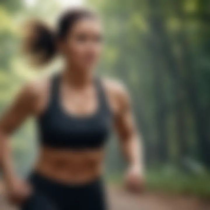 Dynamic person engaging in outdoor exercise