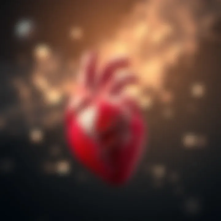 Balanced heart symbolizing cardiovascular stability aided by magnesium