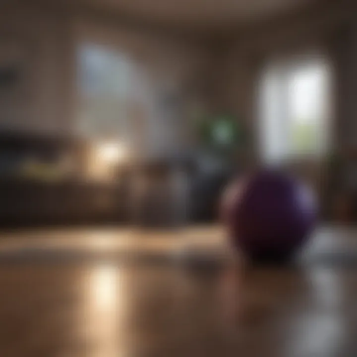 Showcasing home workout setup