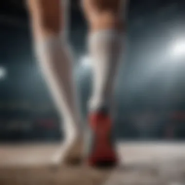 Performance Enhancement with Anti-Wicking Socks Athlete wearing anti-wicking socks during a performance