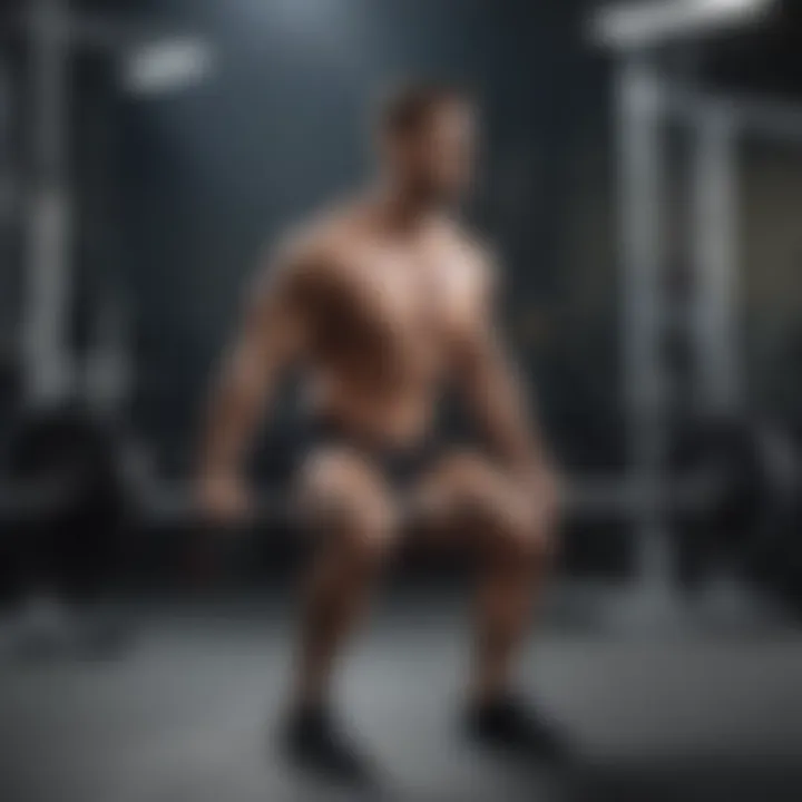 Engaging in a barbell row for bicep activation