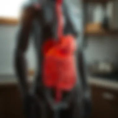 Visual representation of stress impacting digestive function