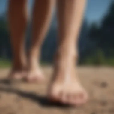 Environmental Impact on Foot Skin Illustration showing the effects of weather on foot skin health