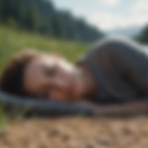 A serene landscape depicting tranquility and relaxation, symbolizing restful sleep.