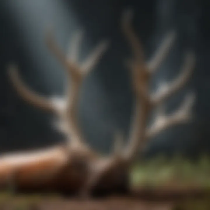 Illustration of the components of deer antler spray including key ingredients