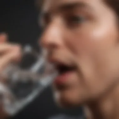 Hydration: The Key to a Good Nightâs Sleep A close-up of a person drinking water, emphasizing the importance of hydration for better sleep quality.