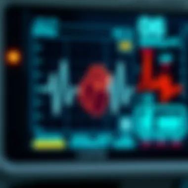 Vital Signs and Physical Health Close-up of a heart monitor displaying vital signs