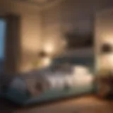 A serene bedroom setting emphasizing calmness and comfort, representing a peaceful sleep environment.