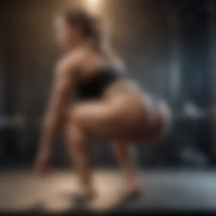 Illustration depicting proper squat form
