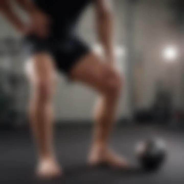 Graphic showing rehabilitation exercises for knees